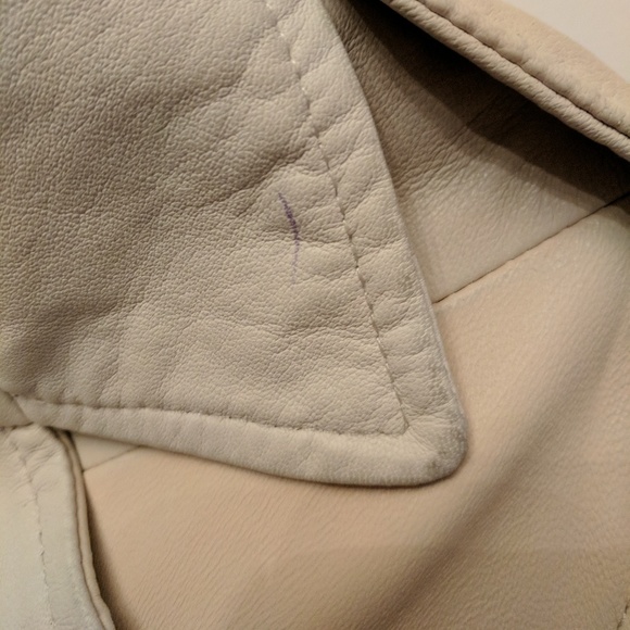 NWT IRO Witney White Patchwork Leather Jacket 40 - Picture 7 of 8